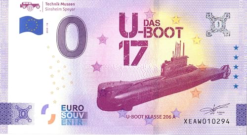 0 Euro Schein Technik Museen Sinsheim Speyer - Das U-Boot 17 · Deutschland · Souvenir o Null € Souvenirschein von Souvenir Porz