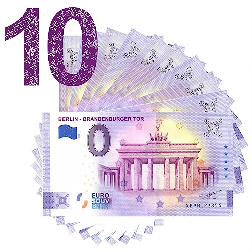 10 unterschiedliche 0 Euro Scheine unserer Wahl · 10 x Souvenir o Null € Souvenirschein · 10 x 0 Euro Schein von Souvenir Porz