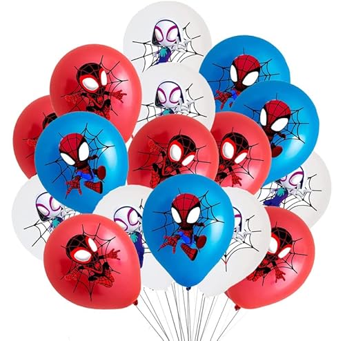 18 x Spidey und seine erstaunlichen Freunde Luftballons, Spidey und seine erstaunlichen Freunde, Geburtstagsdekoration, Themenparty, Luftballons für Spiderman-Geburtstagsdekoration von Sovanna