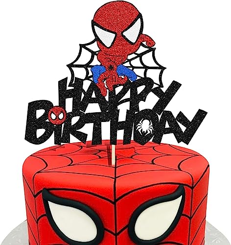 Spiderman Tortendeko, Spiderman Kindergeburtstag Deko, Superhelden Cake Toppers Spiderman Kuchen Deko für Junge Mädchen Baby Geburtstag von Sovanna