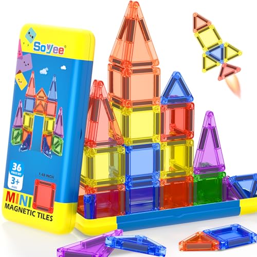 Soyee Magnetische Bausteine Reisespielzeug mit Metallbox Mini-Magnetbausteine für Kinder STEM Sensorisches Spielzeug Kleinkindspielzeug für Reisen Spielzeug Geschenk Jungen und Mädchen ab 3 Jahren Soyee Magnetische Bausteine Reisespielzeug mit Metallbox Mini-Magnetbausteine für Kinder STEM Sensorisches Spielzeug Kleinkindspielzeug für Reisen Spielzeug Geschenk Jungen und Mädchen ab 3 Jahren von Soyee