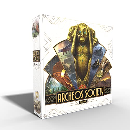 Archeos Society Gesellschaftsspiel Archäologie Strategiespiel Erkundungsspiel Lustiges Familienspiel für Kinder und Erwachsene ab 12 Jahren 2-6 Spieler Spielzeit von Space Cowboys