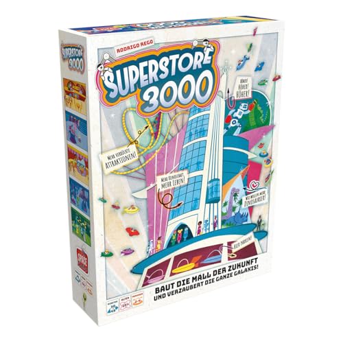 Space Cowboys, Superstore 3000, Familienspiel, Brettspiel, 2-4 Spieler, ab 10+ Jahren, 30-45 Minuten, Deutsch von Space Cowboys