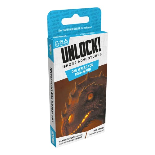 Space Cowboys, Unlock! Short Adventures – Das Verlies von Doo-Arann, Familienspiel, Rätselspiel, 1-6 Spieler, Ab 10+ Jahren, 30 Minuten, Deutsch von Space Cowboys