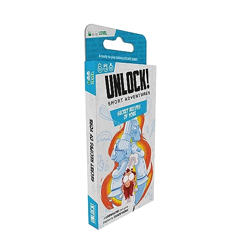 UNLOCK! Short Adventures 1: Secret Recipes of Yore - Immersives Escape Room Kartenspiel für Kinder und Erwachsene, ab 10 Jahren, 1-6 Spieler, 30 Minuten Spielzeit, hergestellt von Space Cowboys UNLOCK! Short Adventures 1: Secret Recipes of Yore - Immersives Escape Room Kartenspiel für Kinder und Erwachsene, ab 10 Jahren, 1-6 Spieler, 30 Minuten Spielzeit, hergestellt von Space Cowboys von Space Cowboys