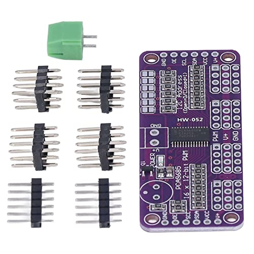 Spacnana Einstellbare PWM -Frequenz 16 Channel Servo Motor Driver 5V -Konform für -Projekte, Unterstützt den Heißen Zugang von Spacnana