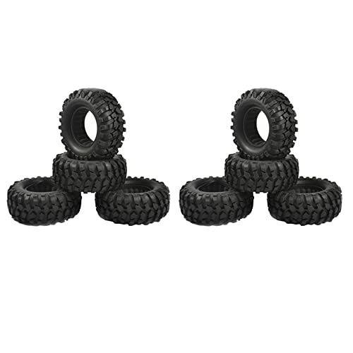 Spactz 8 Stück 1,9 Gummi Reifen 1,9 Radreifen 96X40MM für 1/10 RC Crawler TRX4 Axial SCX10 III AXI03007 90046 von Spactz