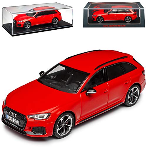 A*U*D*I A4 RS4 B9 Avant Kombi Misano Rot Ab 2015 1/43 Spark Modell Auto von Spark Model