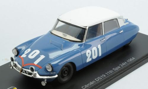 MODELLINO IN SCALA Spark Model KOMPATIBEL CON CON Citroen DS19 N.201 24 H-SPA 1964 G.VERRIER-A.BERTAUT 1:43 Modell Maßstab 100SPA01 241217 von Spark Model