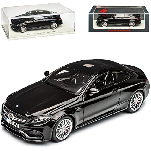 Mercedes-Benz C-Klasse C63 AMG Coupe Schwarz W205 Ab 2014 1/43 Spark Modell Auto von Spark Model