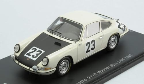 Model Scala kompatibel mit Con Porsche 911 S N.23 Winner 24 H Spa 1967 J.P.GABAN-Pedro 1:43 Spark Modell 43SPA1967 von Spark Model