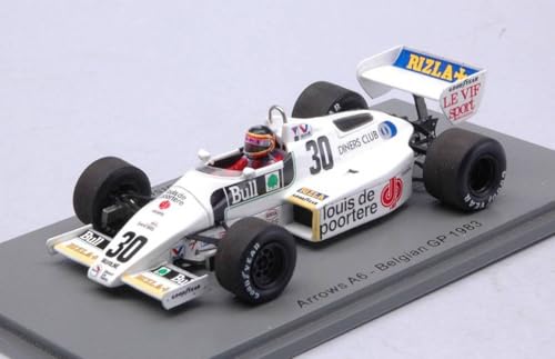 Modell in Maßstab, kompatibel mit Arrow A6 Thierry Boutsen 1983 N.30 Belgian GP 1:43 Spark Modell S5786 von Spark Model