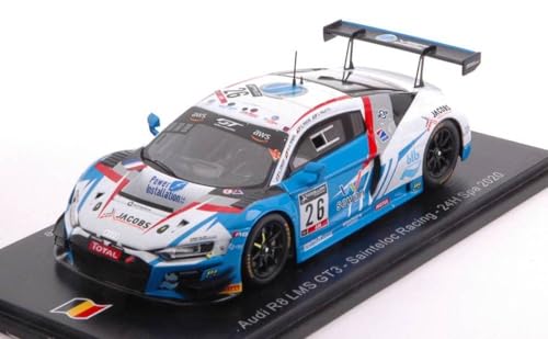 Modell in Maßstab, kompatibel mit Audi R8 GT3 N.26 24 H SPA 2020 PAQUE-PAISSE-CRESP-PALETTE 1:43 SPARK MODEL SB409 von Spark Model