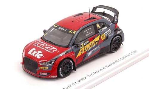 Modell in Maßstab, kompatibel mit Audi S1 WRX N.4 3rd Race 6 LATVIA 2020 ROBIN LARSSON 1:43 SPARK MODEL S7883 von Spark Model