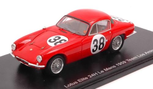 Modell in Maßstab, kompatibel mit Lotus Elite N.38 LM 1959 J.F.MALLE-J.C.VIDILLES 1:43 Spark Modell S8200 von Spark Model