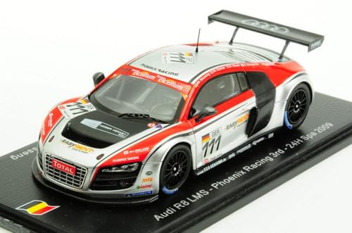 Modell in Scala Spark Model kompatibel mit Audi R8 LMS N.111 3. 24 H-SPA 2009 Moser-Fassler-MARGARITIS-BASSENG Modell Maßstab 100SPA21 241217 von Spark