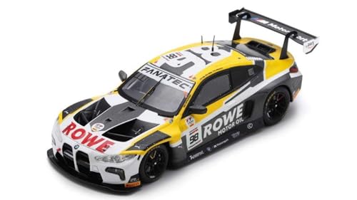 Modell in Scala Spark Model kompatibel mit BMW M4 GT3 N.98 Gewinner 24h Spa 2023 ENG-Wittmann-Gelb 1:43 Modell Maßstab 43SPA2023 241217 von Spark Model