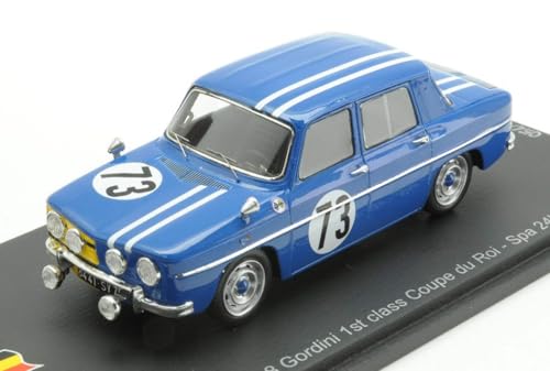 Modell in Scala Spark Model kompatibel mit Renault 8 Gordini N.73 1. Klasse 24 H-SPA 1966 M.Bianchi-J.Vinatier 1:43 Modell Maßstab 100SPA02 241217 von Spark Model