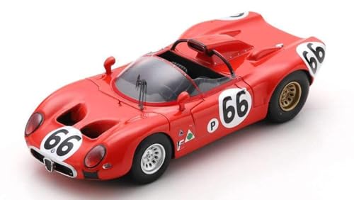 Modellino Scala kompatibel mit Alfa Romeo 33 N.66 12 H Sebring 1967 R.BUSSINELLO-N.Galli 1:43 Spark Modell US315 von Spark