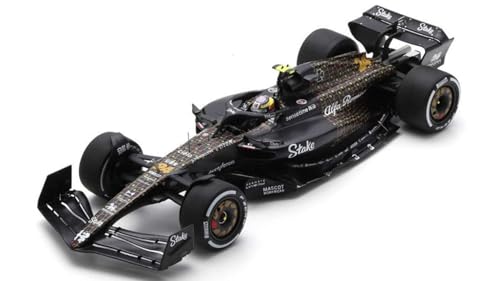 Modellino Scala kompatibel mit Alfa Romeo F1 N.24 LAS Vegas GP 2023 ZHOU GUANYU 1:18 Spark Modell 18S974 von Spark Model