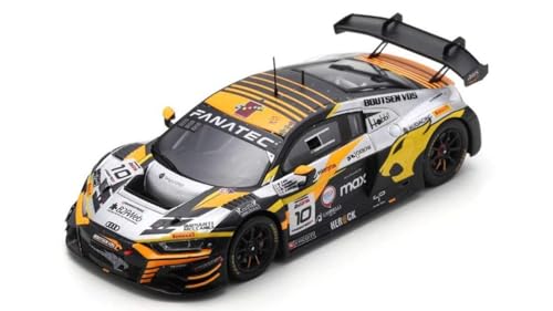 Modellino Scala kompatibel mit Audi R8 LMS GT3 N.10 24 H SPA 2023 Caribou-Gazeau-Cola-Meyuhas 1:43 Spark-Modell SB737 von Spark Model