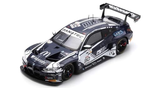 Modellino Scala kompatibel mit BMW M4 GT3 N.30 2nd Gold Cup 24 H Spa 2023 Williams-Krutten-Simmenauer Spark Modell SB709 von Spark Model