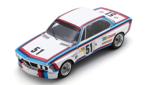 Modellino Scala kompatibel mit CON BMW 3.0 CSL N.51 11th 24 H LE Mans 1973 T.HEZEMANS-D.Quester 1:18 Spark Modell 18S857 von Spark Model