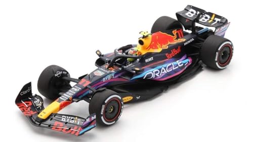 Modellino Scala kompatibles Con Red Bull RB19 N.11 2nd Miami GP 2023 Sergio Perez 1:18 Spark Modell 18S896 von Spark Model