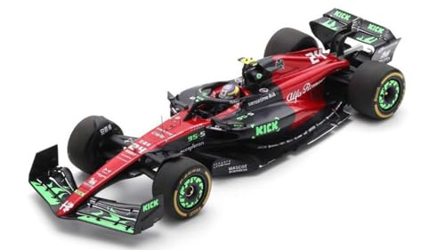 Modellino in Scala Spark Model kompatibel mit Alfa Romeo F1 N.24 Belgischer GP 2023 ZHOU GUANYU 1:18 Modell Maßstab 18S963 241217 von Spark Model