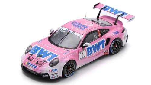 Modellino in Scala Spark Model kompatibel mit Porsche 911 GT3 Cup N.1 Supercup Champion, 2023, Bastian BUUS 1:43, Modell S5800 241217 von Spark Model