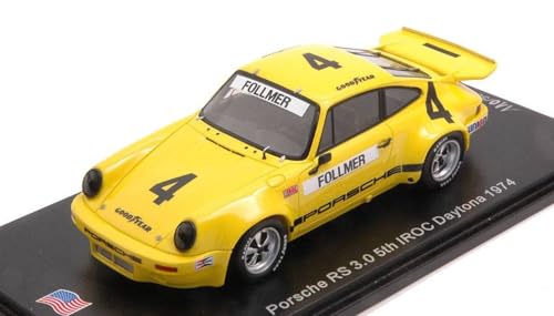 Spark Model Scale Modell KOMPATIBEL MIT Porsche RS 3.0 N.4 5th IROC Daytona 1974 George Follmer 1:43 US145 von Spark Model