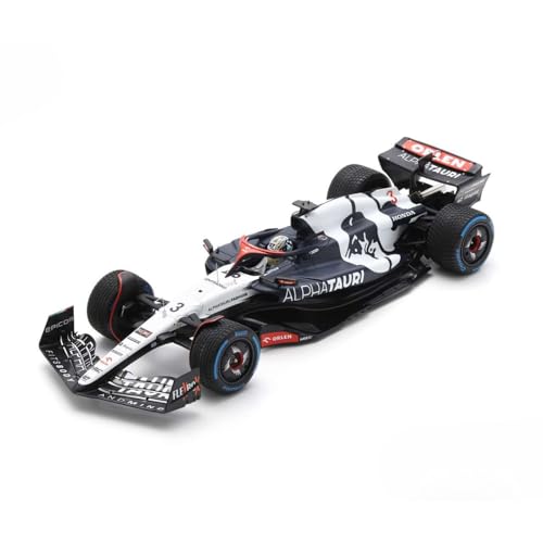 AlphaTauri AT04 Scuderia 1:18 Modell F1 Auto, Navy/White, Daniel Ricciardo, Belgian GP 2023 von Spark