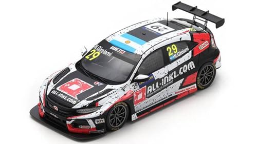 Modell in Scala, kompatibel mit Con Honda Civic TCR N.29 Gewinner-Rennen 1 Zolder 2020 Nestor Girolami 1:43 Spark Modell S8966 von Spark