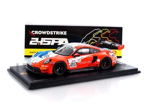 SPARK 1/43 SB708 Porsche 911 GT3 R - Winner Bronze Cup Spa 2023 Diecast Modellauto von Spark