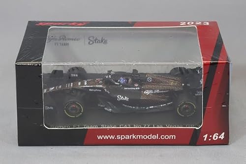 Spark 1/64 Alfa Romeo F1 Team Stake C43 2023 F1 Las Vegas GP #77 V Stiefel von Spark