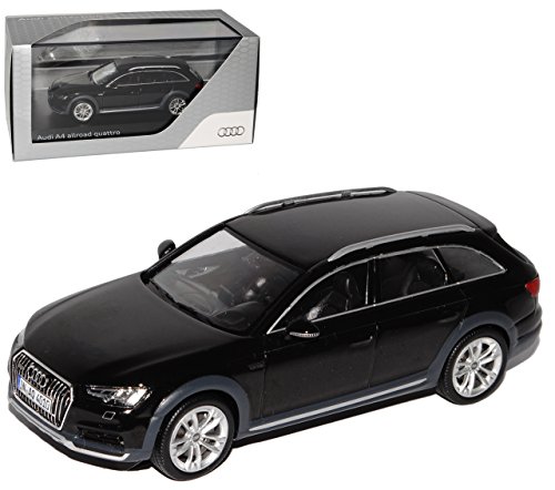 Spark A-U-D-I A4 B9 Avant Allroad Quattro Schwarz Neues Modell Ab 2015 1/43 Modell Auto mit individiuellem Wunschkennzeichen von Spark