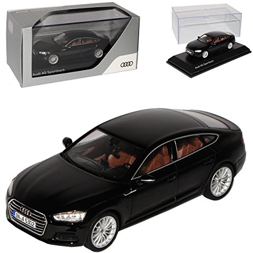 Spark A-U-D-I A5 F5 II Sportback Mythos Schwarz 2. Generation Ab 2016 1/43 Modell Auto von Spark