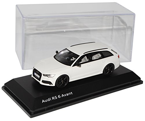 Spark A-U-D-I A6 RS6 C7 Avant Kombi Gletscher Weiss Ab 2013 1/43 Modell Auto mit individiuellem Wunschkennzeichen von Spark