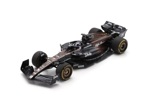 Spark Alfa Romeo F1 Team - Offizielles Modell - Las Vegas Grand Prix 2023 - Valtteri Bottas 77 - Special Edition Livery - Modell F1 Auto im Maßstab 1:43 von Spark