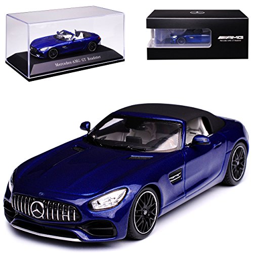 Spark Mercedes-Benz AMG GT C Cabrio Roadster Brilliant Blau Metallic Ab 2017 1/43 Modell Auto mit individiuellem Wunschkennzeichen von Spark