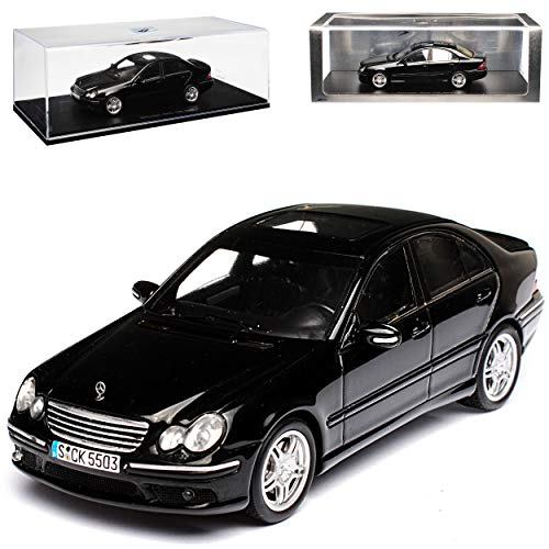 Spark Mercedes-Benz C-klasse W203 C55 AMG Limousine Schwarz 2000-2007 1/43 Modell Auto von Spark