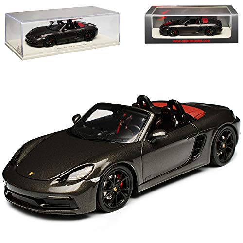 Spark Porsche 718 Boxter GTS 982 Cabrio Grau Ab 2016 1/43 Modell Auto mit individiuellem Wunschkennzeichen von Spark