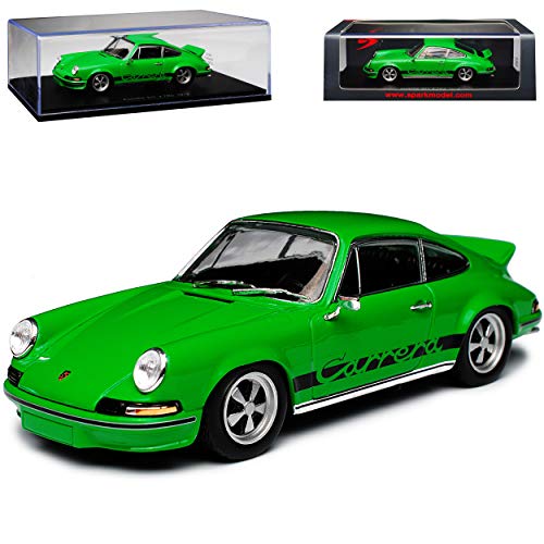 Spark Porsche 911 2.7RS Urmodell Coupe Grün mit Schwarz 1963-1973 1/43 Modell Auto mit individiuellem Wunschkennzeichen von Spark