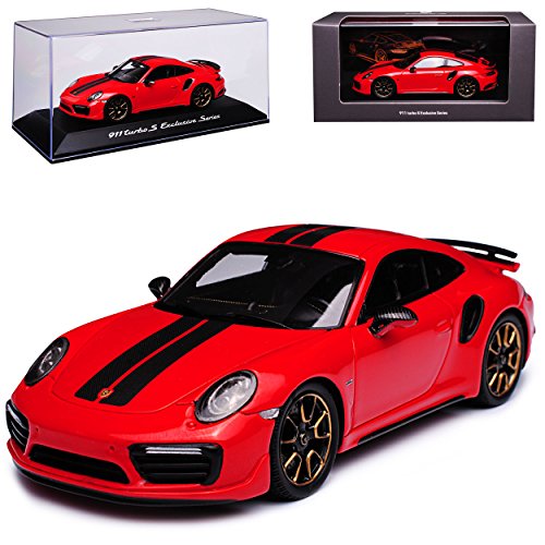 Spark Porsche 911 991 II Turbo S Exclusive Series Indisch Rot Modell ab 2012 Ab Facelift 2015 1/43 Modell Auto von Spark