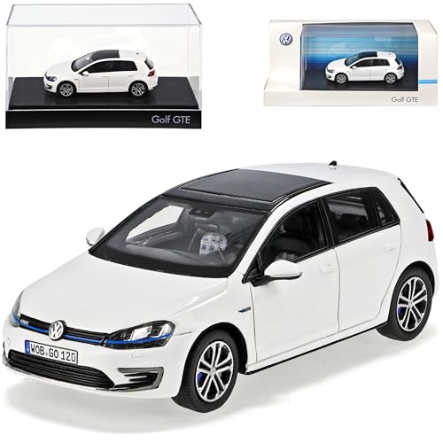 Spark Volkwagen Golf VII GTE 5 Türer Weiss Ab 2014 1/43 Modell Auto mit individiuellem Wunschkennzeichen von Spark