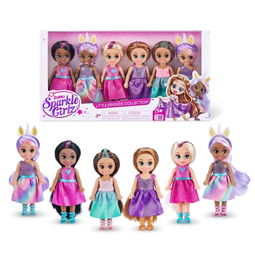 Sparkle Girlz 100524, (6er Pack) Sammelbare Modepuppen, Prinzessin Anziehpuppen, 6 Pack von Sparkle Girlz