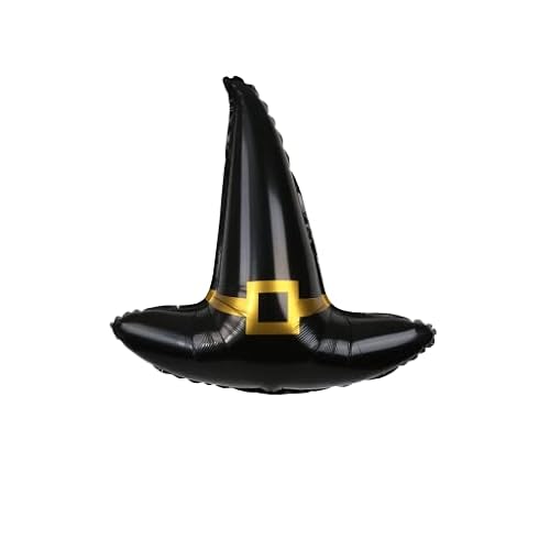 Hexenhut Folienballon - 10 Stück - 94 cm x 27 Zoll schwarzer Hexenhutballon - Luftgefüllter oder Heliumgefüllter Halloween-Ballon Partydekoration von Sparkles Partyware