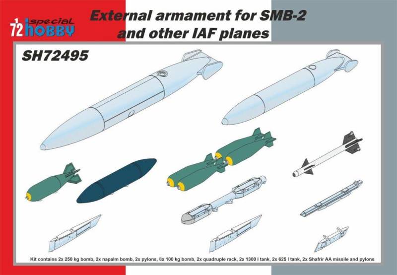 External armament for SMB-2 and other IAF planes von Special Hobby