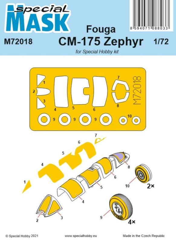 Fouga CM-175 Zephyr Mask von Special Hobby