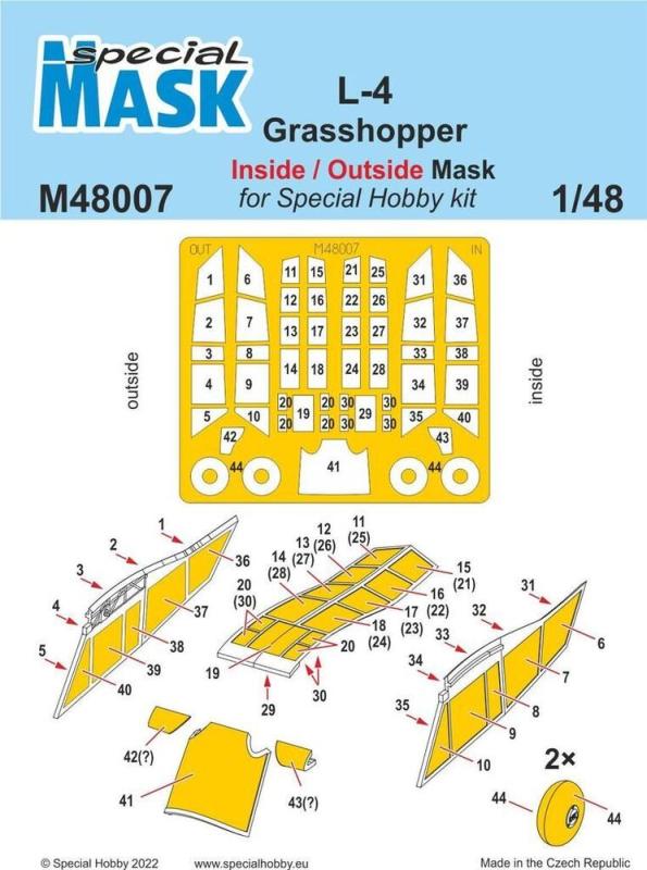 L-4 Grasshopper Inside/Outside - MASK von Special Hobby